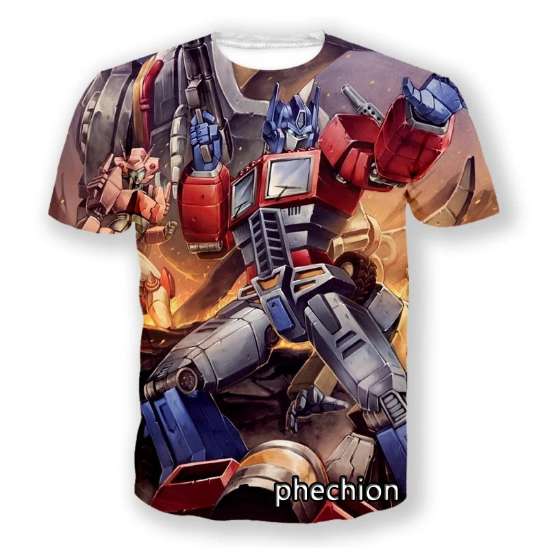 New Men/Women Transformers 3D Printed Short Sleeve T-Shirt Fashion T Shirt Sport Hip Hop Summer Tops L105