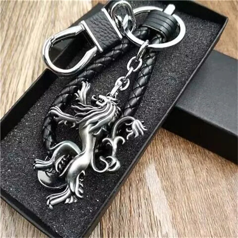 Thrones Keychains Stark Wolf Head Dragon Badge KeyChain Pendant Ice And Fire Keyring llaveros Of Movie Gifts for Friends