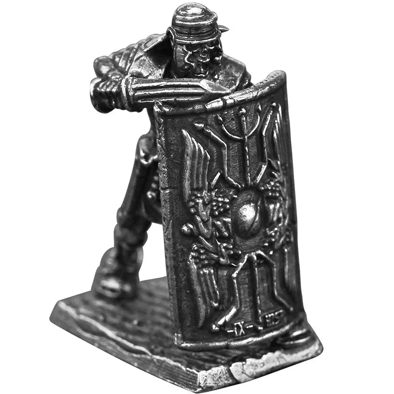 Metal Lost Roman Ninth Legion Soldier Model Army Array Toy Car Mounted Table Game Ornament Boy Girl Gift Bronze Man