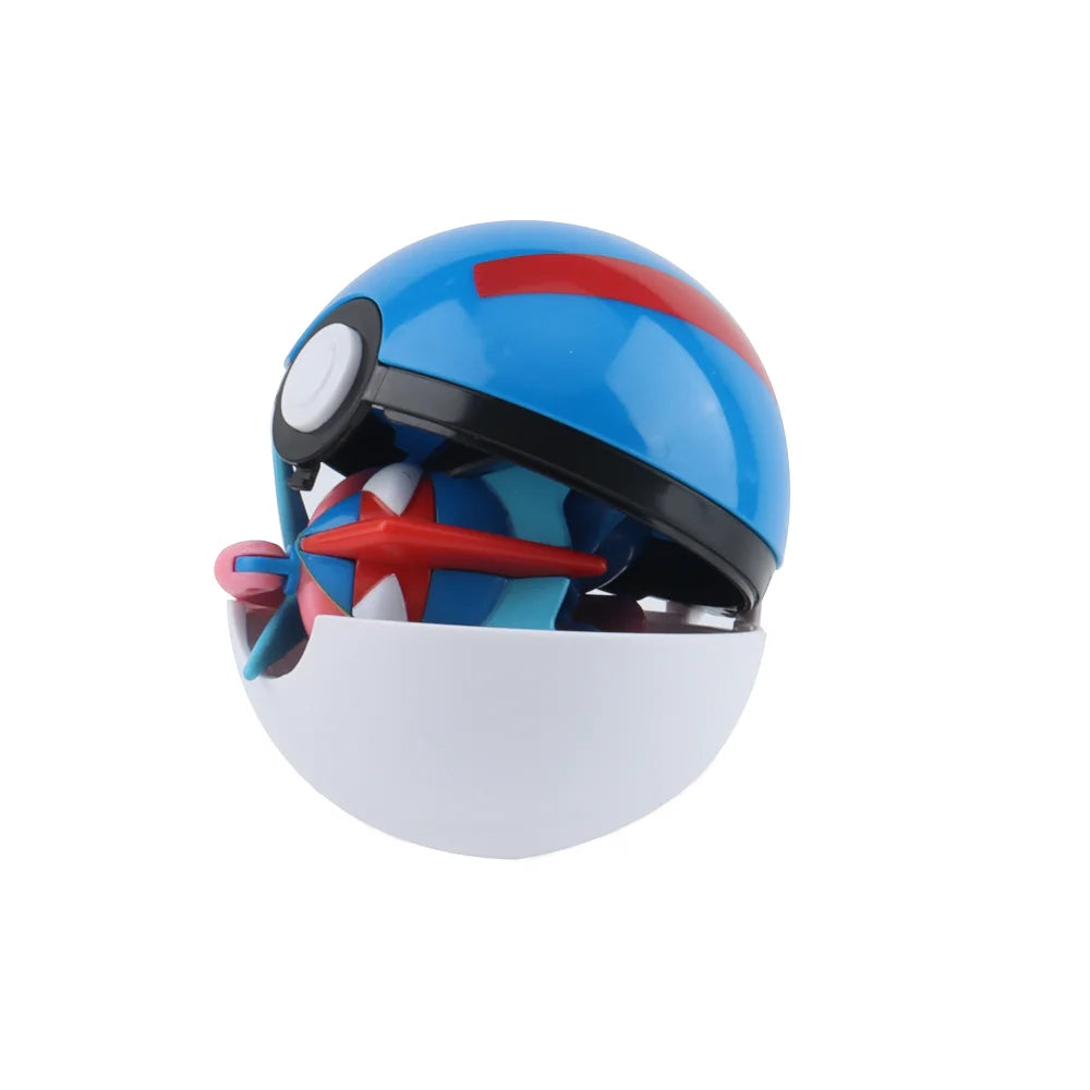 Pokemon Pokeball Anime Figures Toys, Pikachu Gengar Dragonite Snorlax Lapras Pocket Pokeball Toys