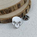 New skull men's lapel pin, 316L stainless steel gold-plated badge, black brooch for suit accessories, gift for father