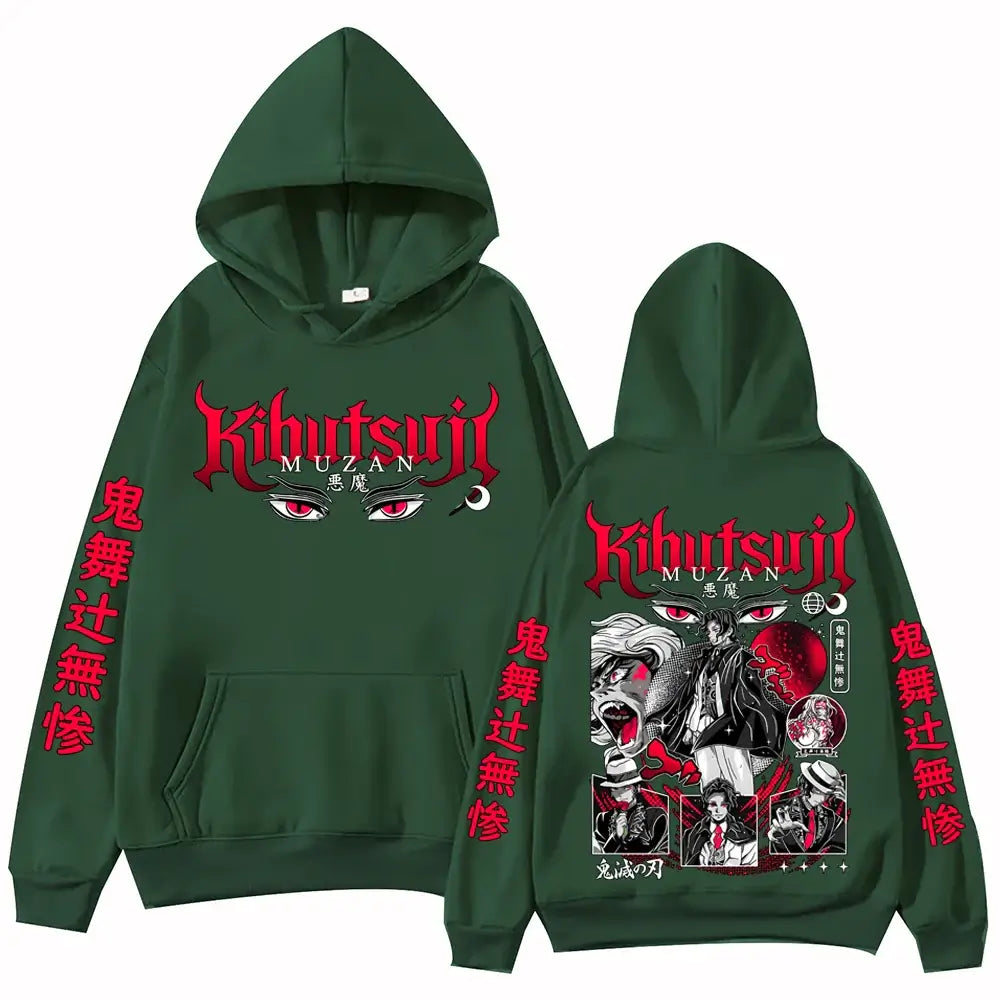 Muzan Kibutsuji Hoodie Demon Slayer Harajuku Pullover