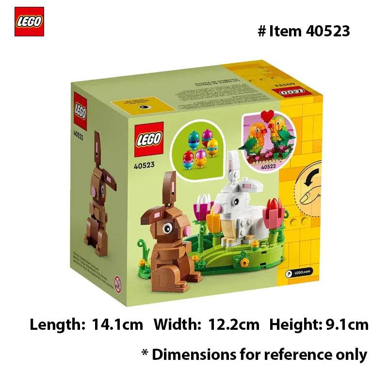 LEGO 40523 Easter Rabbits Display Building Toy Set, Includes Colorful Easter Eggs and Tulips, Easter Decorations - 40523