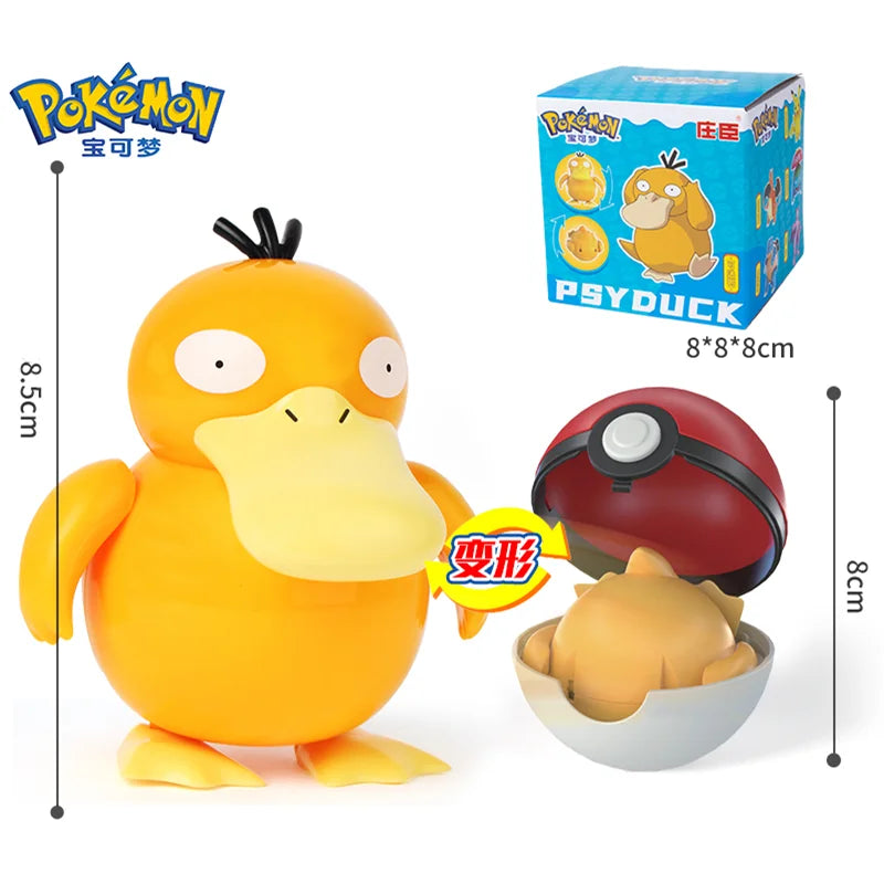 Pokemon Pokeball Anime Figures Toys, Pikachu Gengar Dragonite Snorlax Lapras Pocket Pokeball Toys