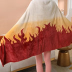 Demon Slayer Blanket: Tanjiro Anime Bathrobe & Cosplay Shawl