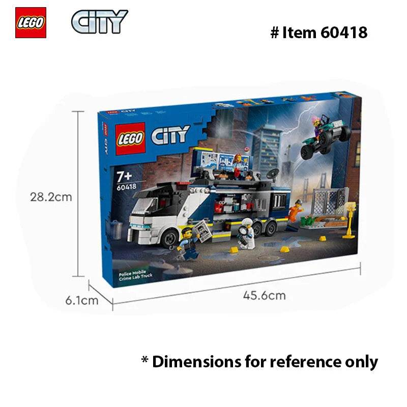 LEGO 60418 City Police Mobile Crime Lab Truck Toy, Pretend Play Police Toy, Police Truck Toy for Kids Ages 7 Plus - 60418