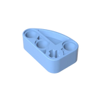 Gobricks GDS-2016 Technical Beam 2 x 3 L-Shape with Quarter Ellipse Thick | Building Blocks Toy Compatible with Lego 71708