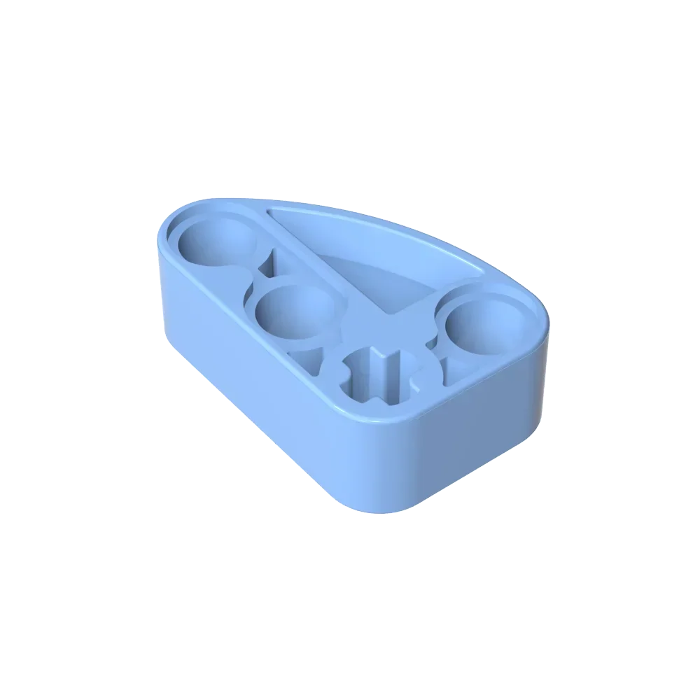 Gobricks GDS-2016 Technical Beam 2 x 3 L-Shape with Quarter Ellipse Thick | Building Blocks Toy Compatible with Lego 71708
