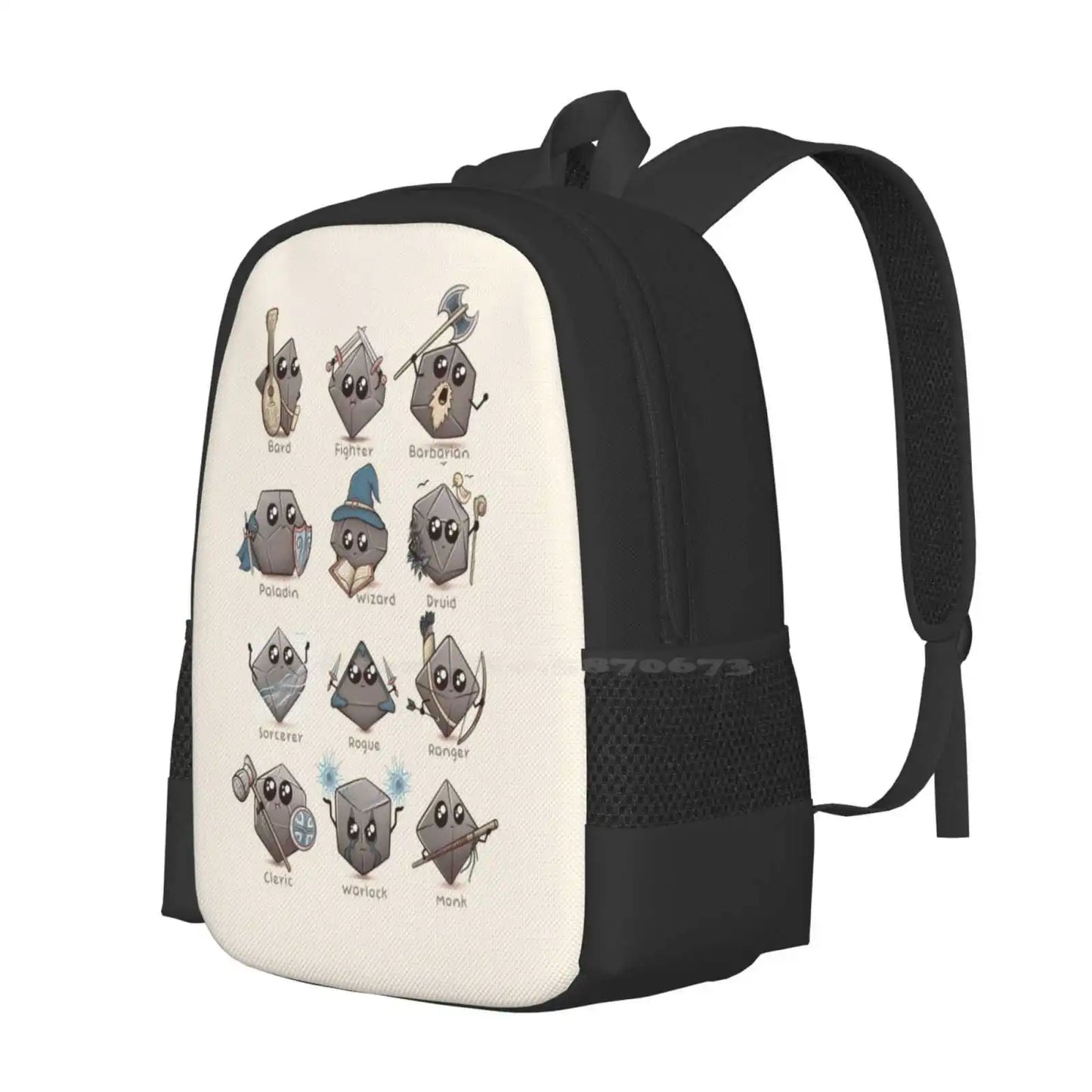 Kawaii Dnd Classes-dnd &amp; Dragons D&amp;d sac à dos pour étudiant école ordinateur portable sac de voyage Dnd Dm Dragons Geek DD Rpg Gm D20 Geometri