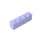 Gobricks GDS-534 Brick 1 x 4 without Bottom Tubes | Compatible Building Block Set