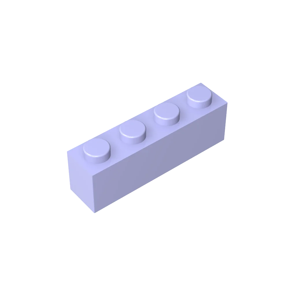 Gobricks GDS-534 Brick 1 x 4 without Bottom Tubes | Compatible Building Block Set
