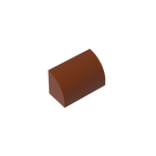 Gobricks GDS-M063 Curved Brick 1 x 2 x 1 No Studs | Compatible Building Block