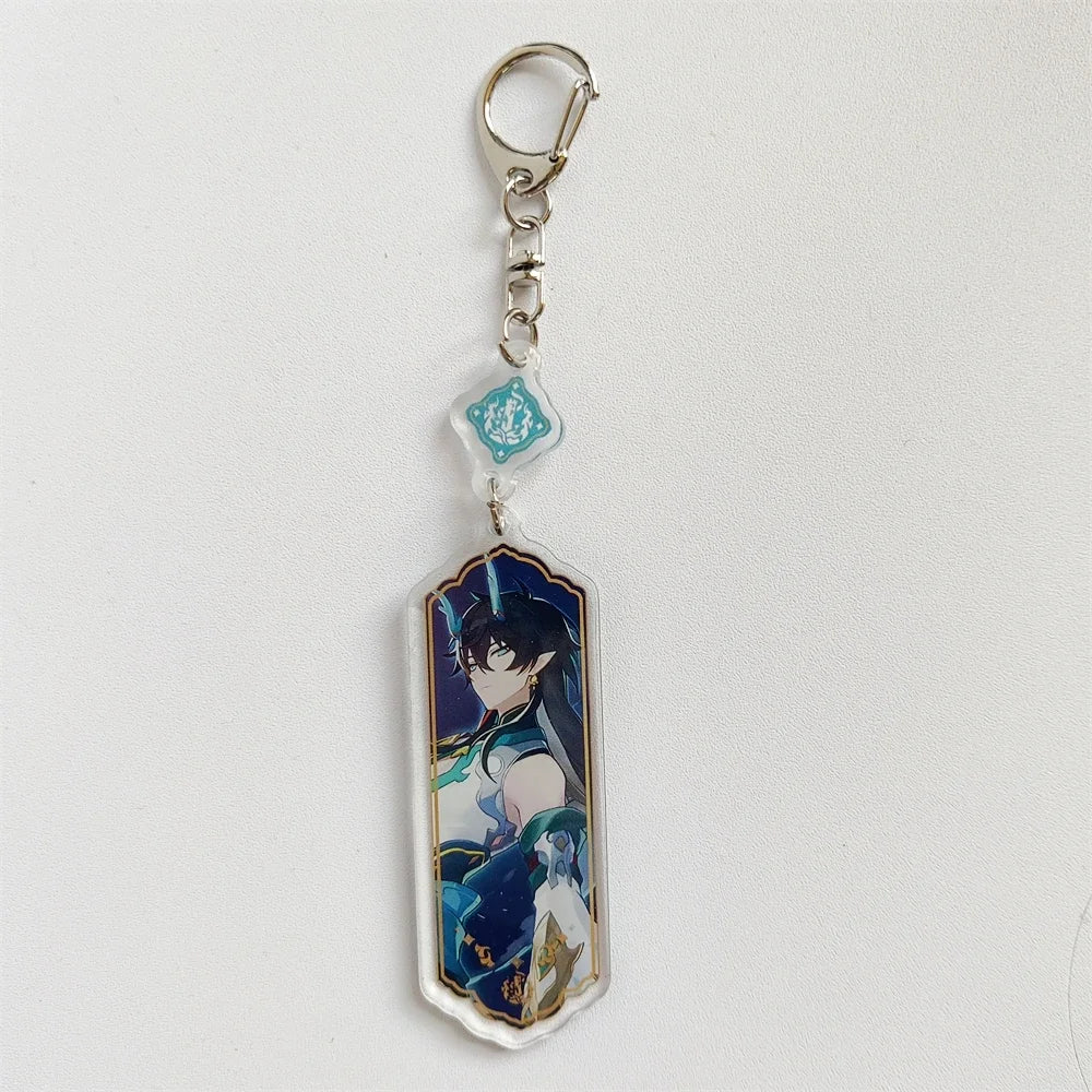 Honkai: Star Rail Keychain Sparkle Lunae Boothill Aventurine Acrylic Figure Keyring Anime Pendant Bag Gifts Accessories Women