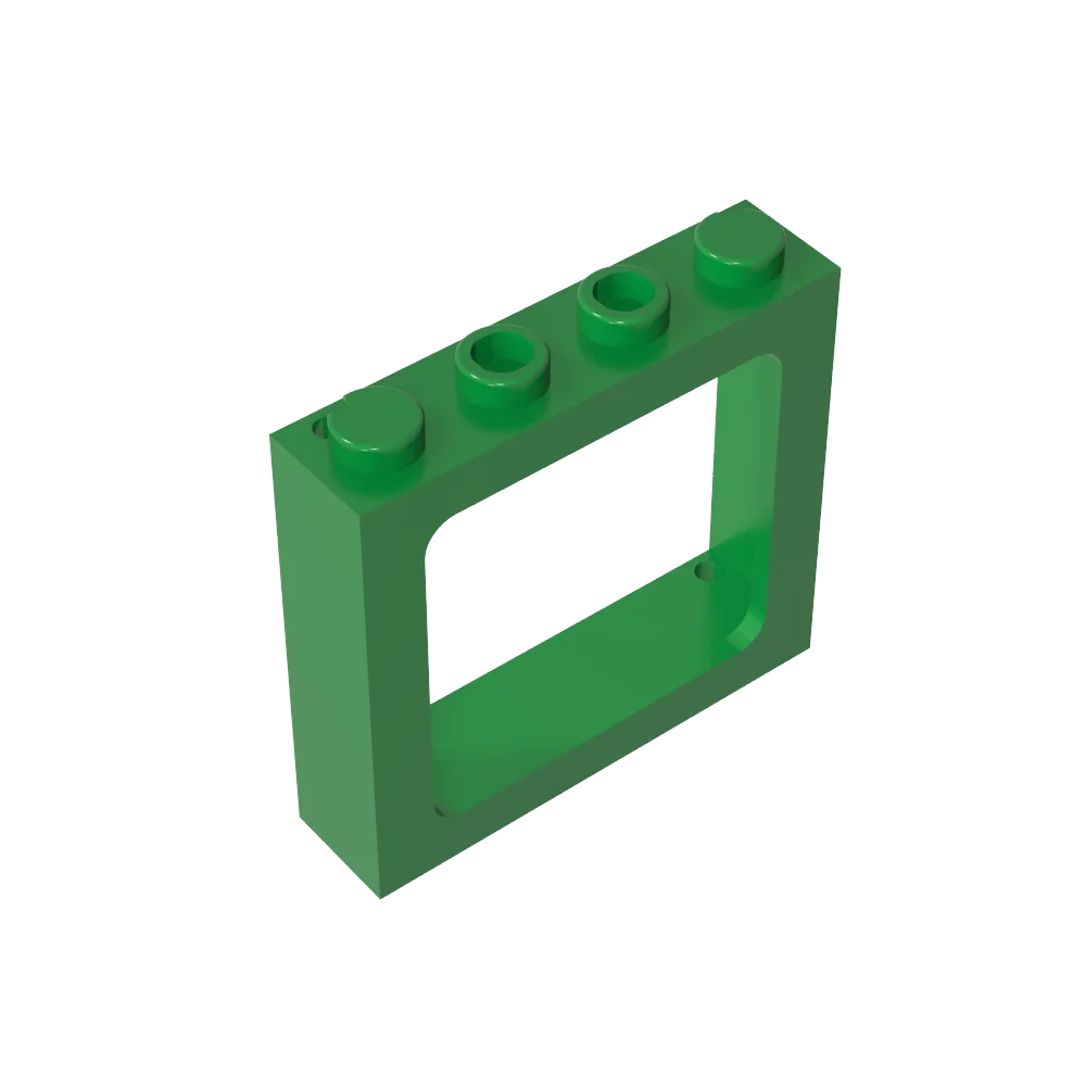 Gobricks Window 1 x 4 x 3 Train with Shutter Holes and Solid Studs on Ends | Compatible Building Block