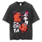 Chainsaw Man Vintage T-shirt Washed Cotton Tee