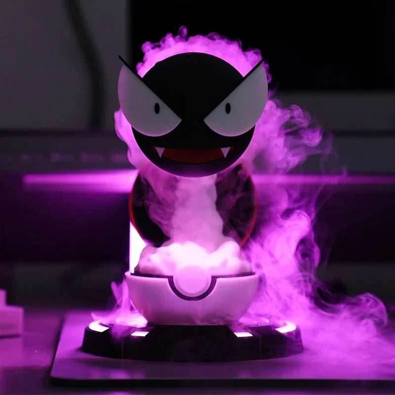 Gengar Smoky Night Light: Cute Anime Decor for Gaming Rooms - Gengar with ball