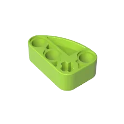 Gobricks GDS-2016 Technical Beam 2 x 3 L-Shape with Quarter Ellipse Thick | Building Blocks Toy Compatible with Lego 71708