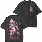 Dragon Ball Goku Majin Buu Washed Graphic T-Shirt Y2K