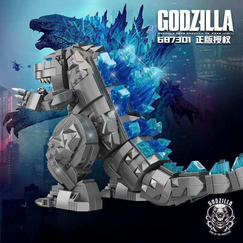Assembling building blocks compatible with LEGO Godzilla vs. Kong, difficult assembly model, mechanical monster ornament toy - Mechagodzilla1446pcs