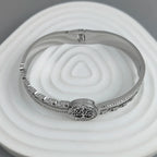 New tree of life horseshoe zircon gold-plated stainless steel bracelet 18K, high quality waterproof couple bracelet, wife gift