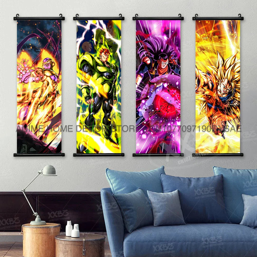 Dragon Ball Posters: Goku & Vegeta Anime Wall Scrolls