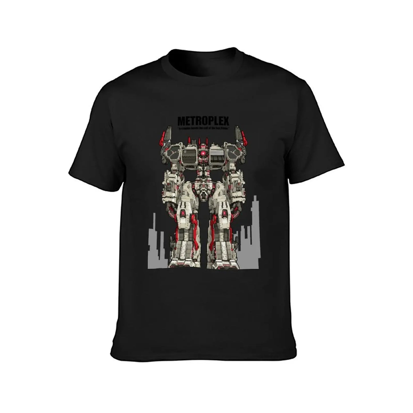 Metroplex_Transformer Citybot T-Shirt anime surdimensionné hommes grands et grands t-shirts