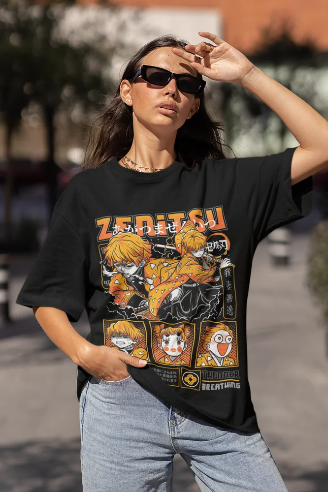 Agatsuma Zenitsu T-Shirt Demon Slayer Halloween Shirt