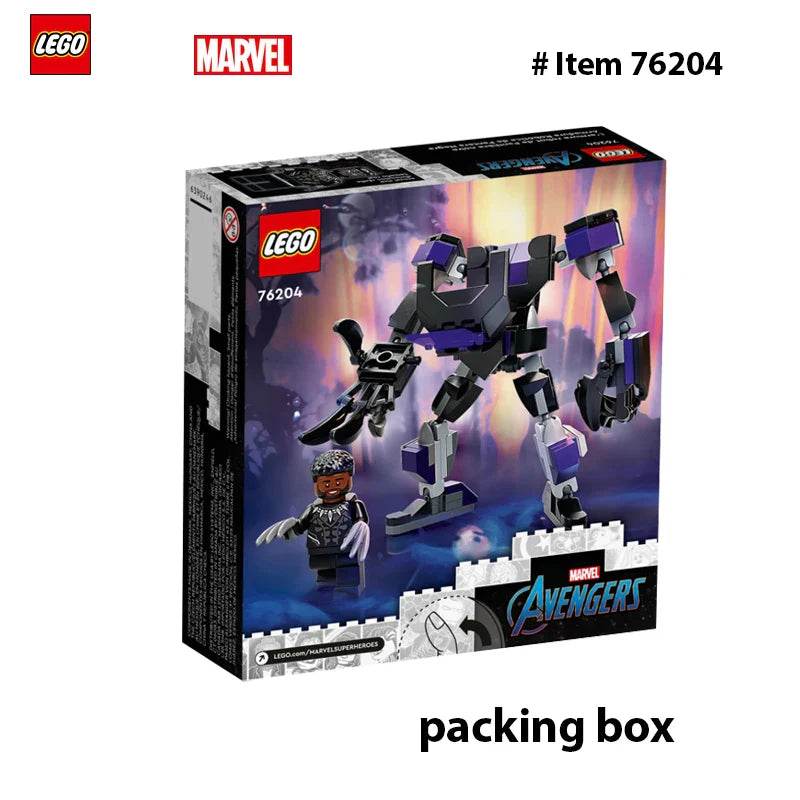 LEGO 76204 Marvel Black Panther Mech Armor Building Kit; Collectible Mech and Minifigure for Super-Hero Kids Aged 7+ (124 Pcs) - 76204