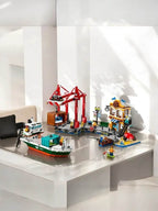 60422 LEGO City Seaside Harbor, with cargo ship toys, model container cranes, and boats, creative gift sets for boys and girls - United States