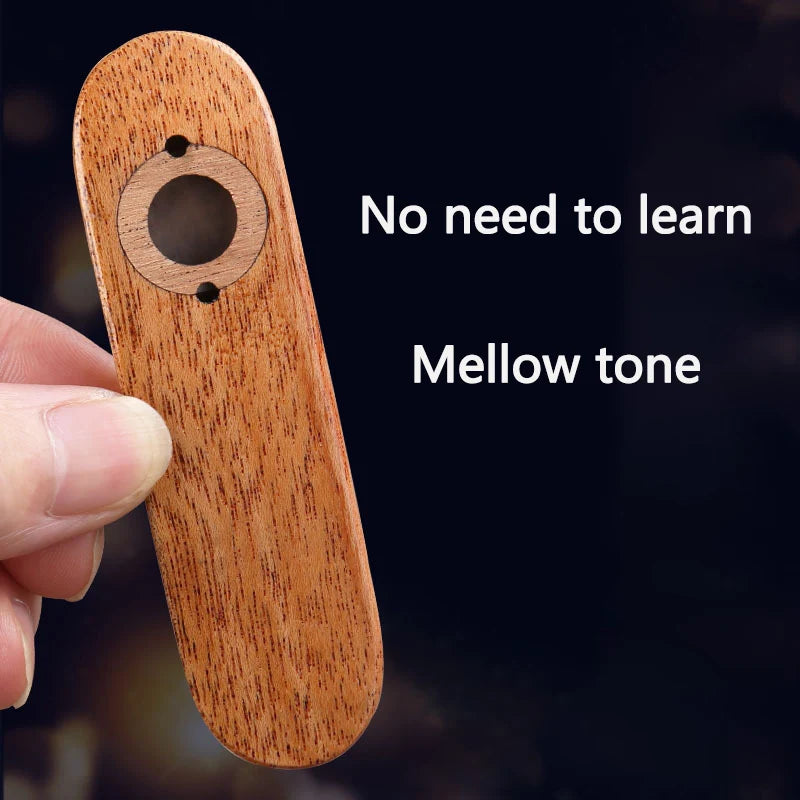 Kazoo Flute Wooden Mahogany Wood Kazoo Portable Musical Instruments Guitar Ukulele Piano Accompaniment for Beginner Gift