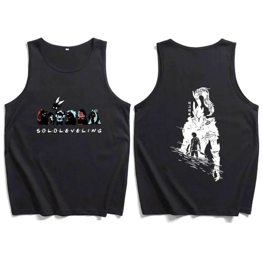 Solo Leveling Jinwoo Arise Workout Tank - Black 1 / M