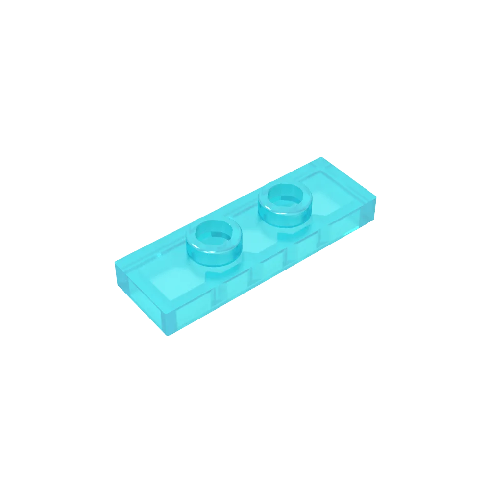 Gobricks GDS-1504 Plate, Modified 1 x 3 with 2 Studs (Double Jumper) | Compatible Building Block Piece