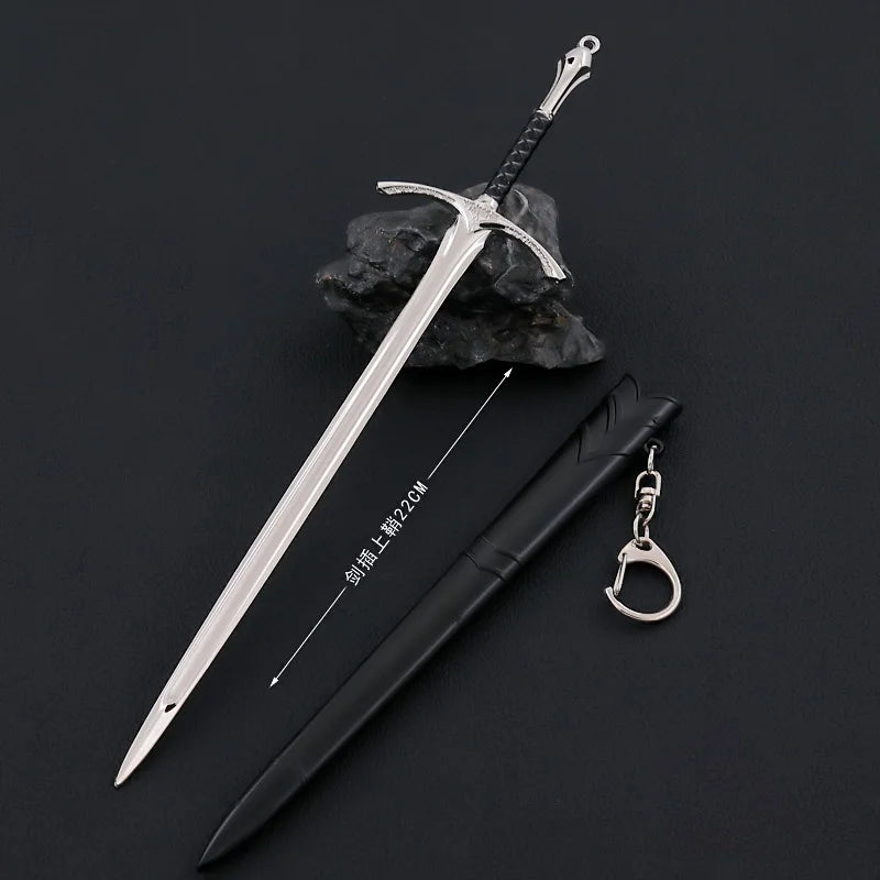 22cm Glamdring Gandalf Mithrandir LotR Hobbits Movie Peripherals Medieval Metal Models 1:6 Equipment Home Ornament Crafts Toys