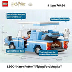 LEGO 76424 Harry Potter Flying Ford Anglia, Buildable Car Toy with 2 Minifigures Harry Potter Car, Gift Boys and Girls Ages 7 - 76424