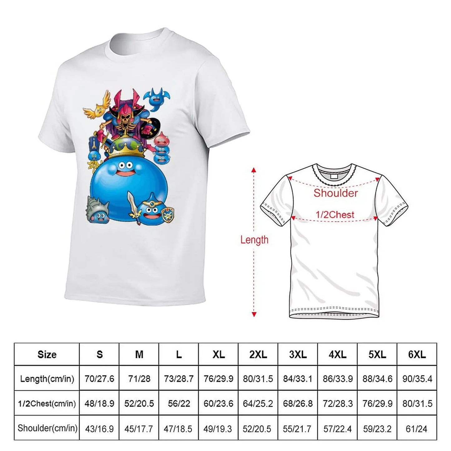Dragon Warrior Slimes Party Dragon Quest Fresh T-shirt Campaign Top Tee Premium Humor Graphic Fitness Eur Size