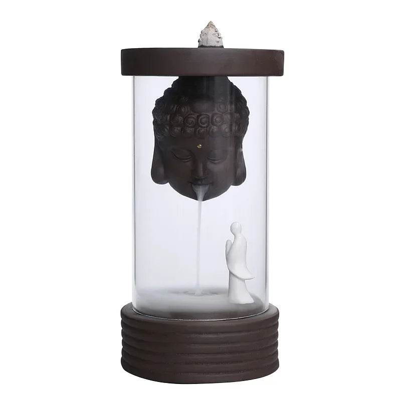 Enlightened Buddha Backflow Incense Burner | Ceramic & Glass - WF01 Only Burner