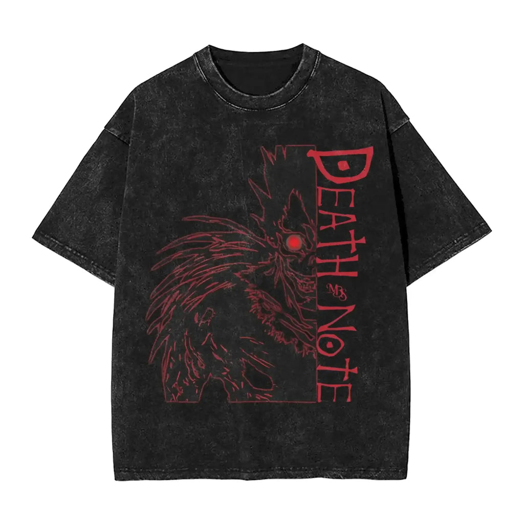 L Lawliet T-Shirt Death Note Vintage Washed Tee