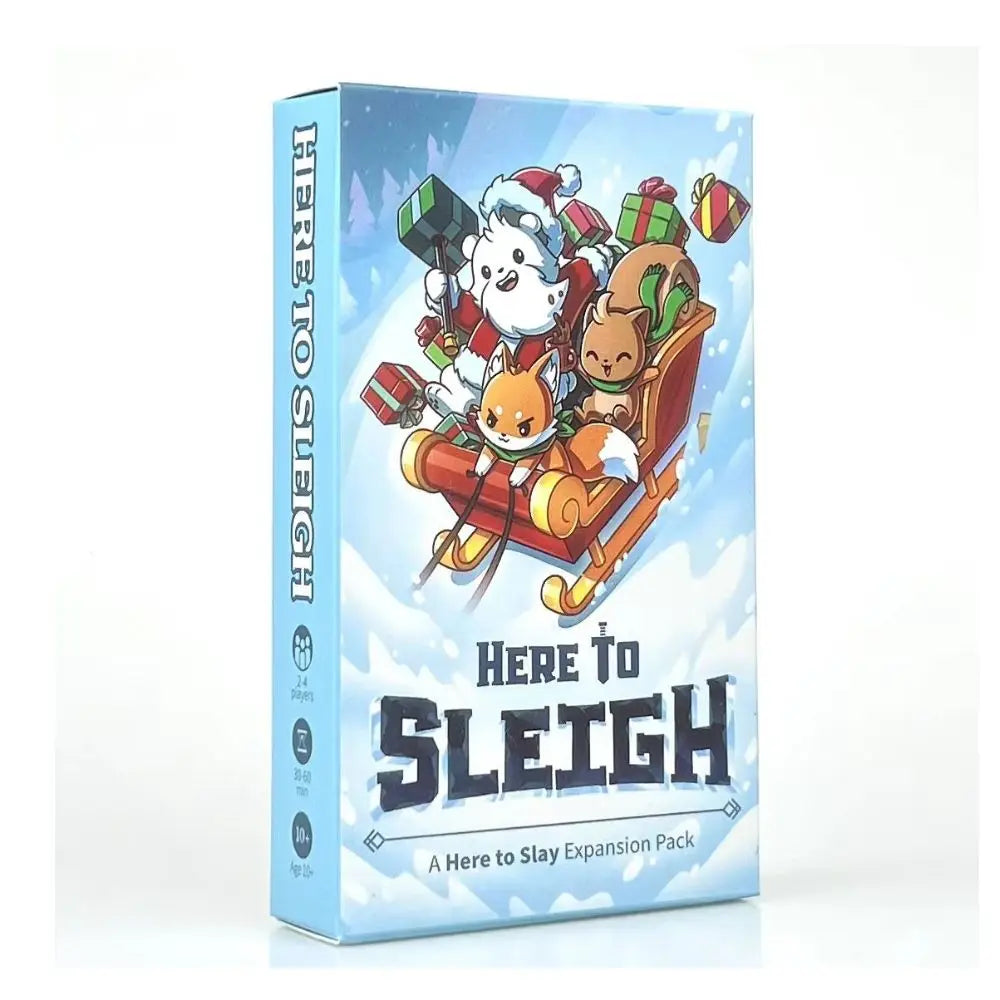 Here to Slay Here to Sleigh Holiday Expansion Pack Juego de cartas de rol estratégico para niños, adolescentes y adultos de 2 a 6 jugadores