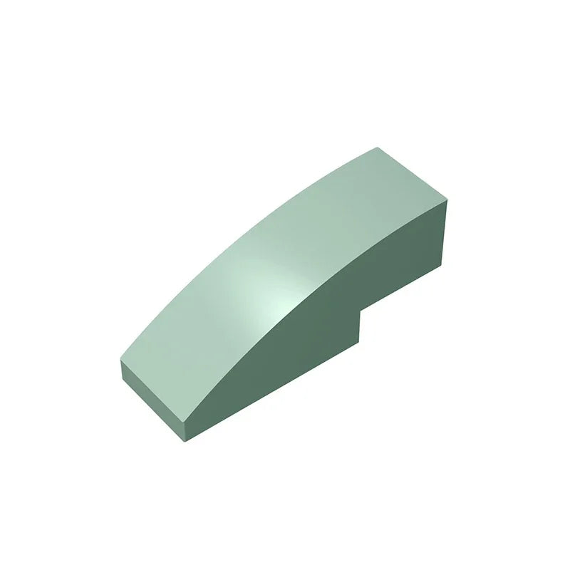 Gobricks GDS-657 Slope, Curved 3 x 1 | Compatible Building Block for Creative Construction