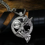 Ancient Greek Warrior Goddess Necklace – Mythological Silver Pendant