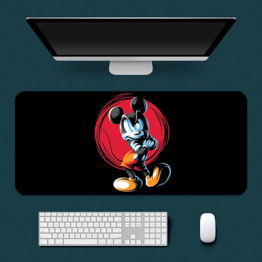 Cute Cartoon Mickey Minnie Mousepad HD Printing Computer Gamers Locking Edge Non-slip Mouse Pad XXL90x40cm Keyboard PC Desk Pad