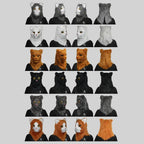 Movable Mouth Cat Mask – Realistic Full Head Cat Cosplay Mask