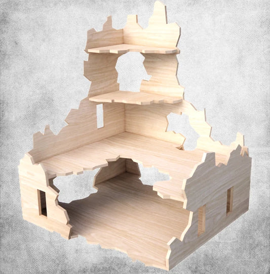 Ruins Scene Wooden Model Scene 1: 56 / 28mm Simple Ruins Structure Ten Types To Choose From