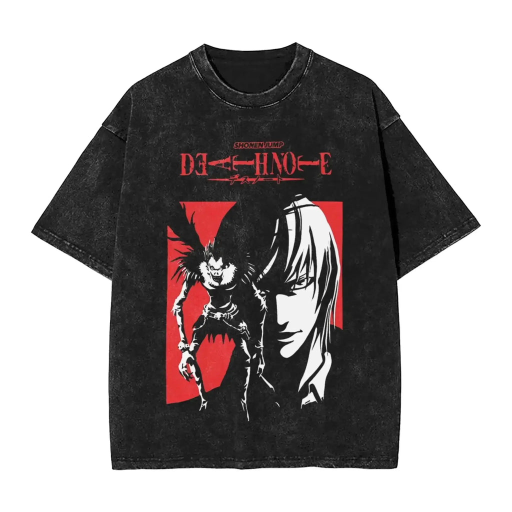 L Lawliet T-Shirt Death Note Vintage Washed Tee