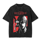 L Lawliet T-Shirt Death Note Vintage Washed Tee