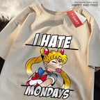 🌙 Sailor Moon Tongue-Out Graphic T-Shirt – Playful Anime Streetwear