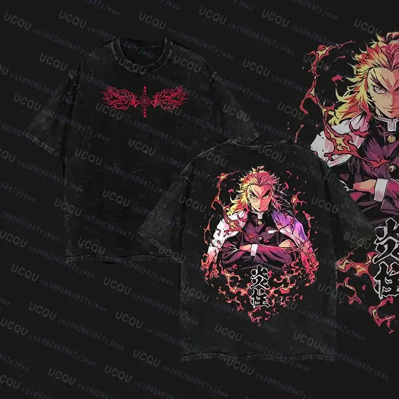 Gyomei Himejima T-shirt: Demon Slayer Vintage Washed Tee