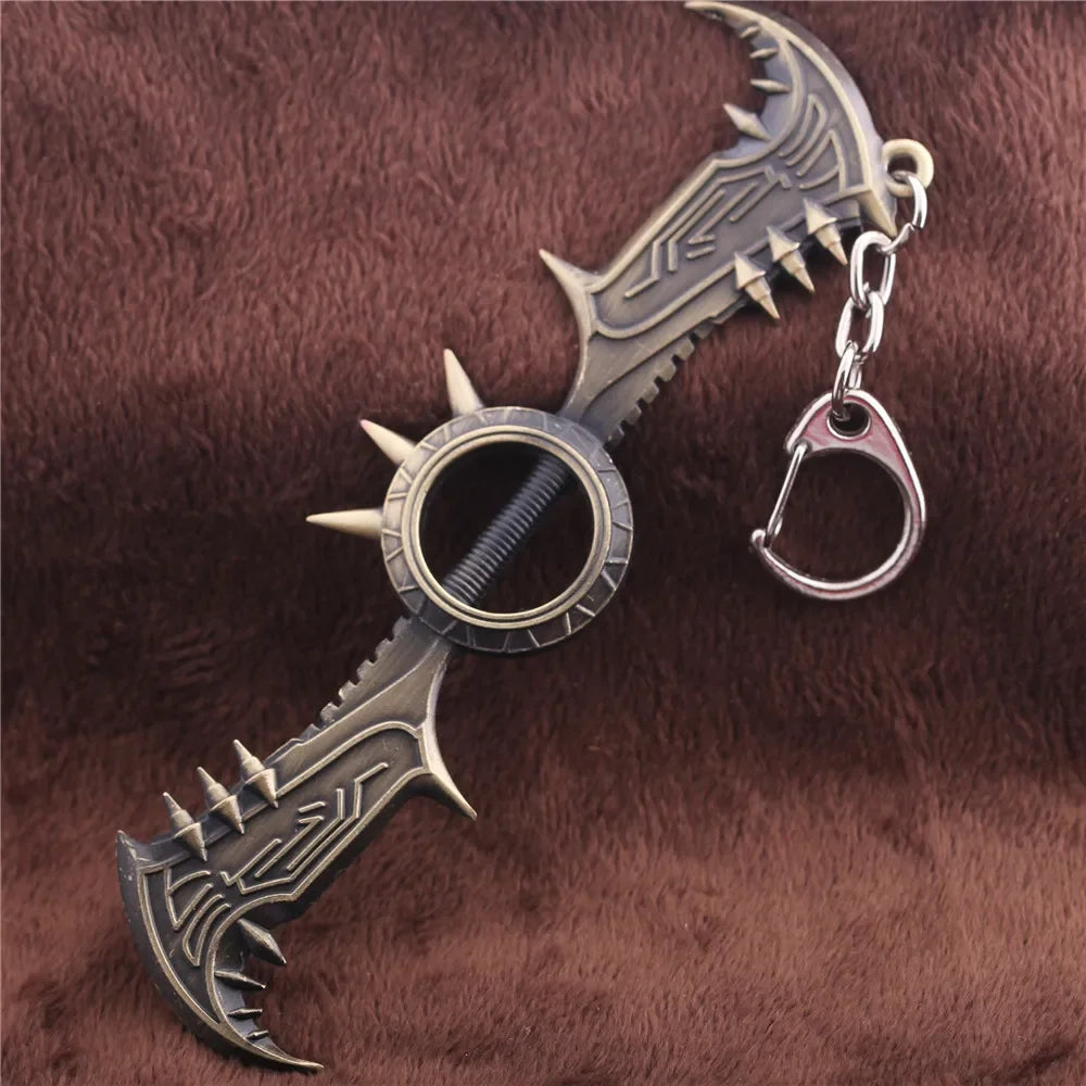 12cm League of Legendes the Glorious Executioner Draven Keychain for Men Metal Model Key Ring Key Holder Fans Bag Car Jewelry