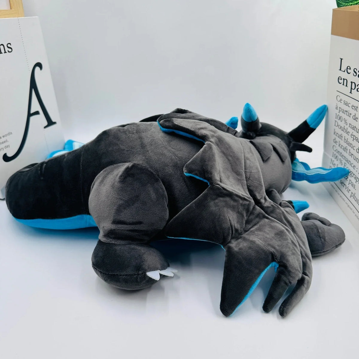 Sleeping Black Dragon Plush Toy – Soft Fantasy Stuffed Animal