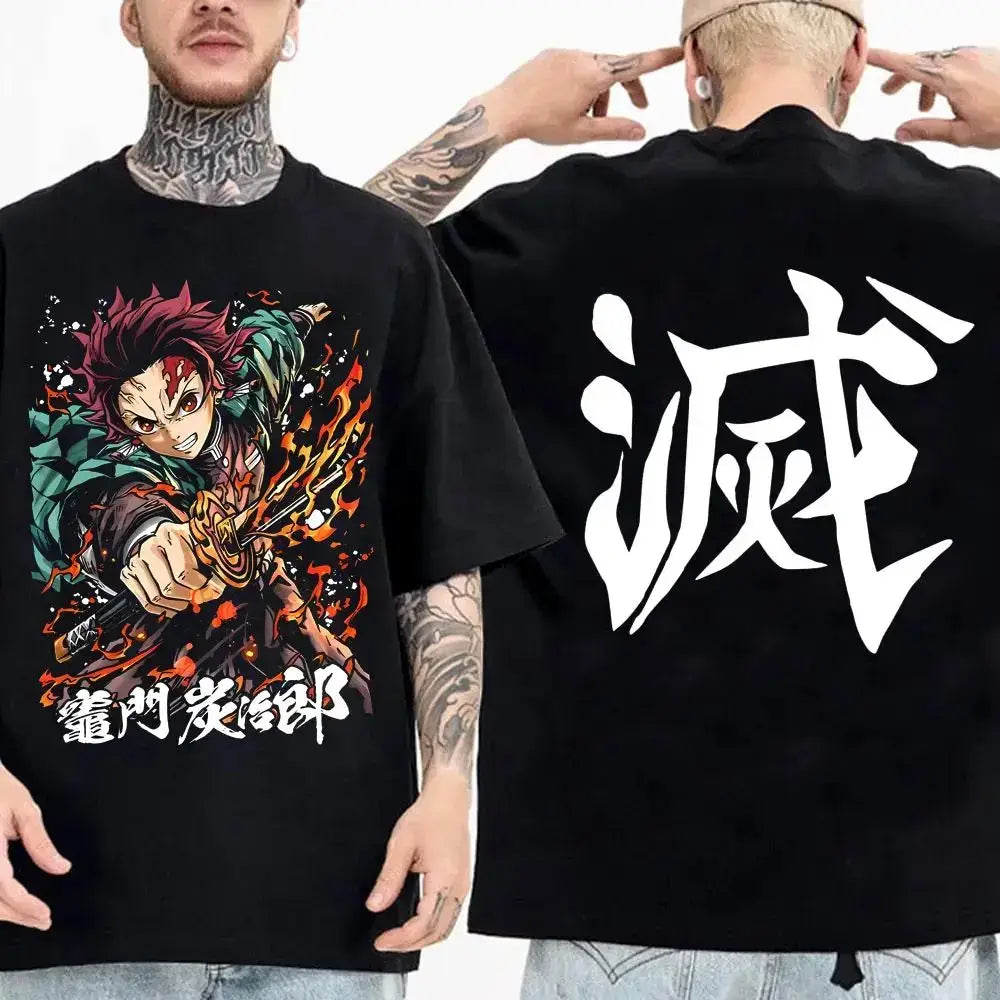 Demon Slayer Cotton Parent-Child Anime T-Shirt | Summer